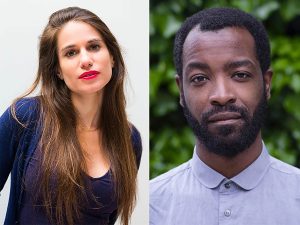 Photos de deux acteurs de la pièce de théâtre LA FILLE DU VOLCAN.