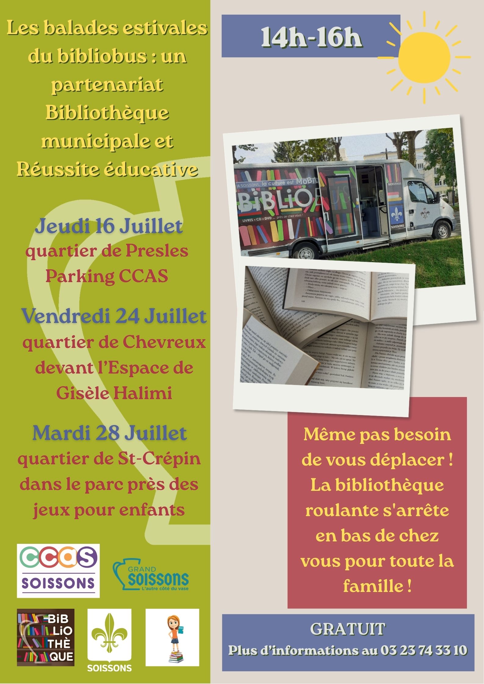 Les balades estivales du bibliobus un partenariat Bibliothèque municipale et Réussite éducative