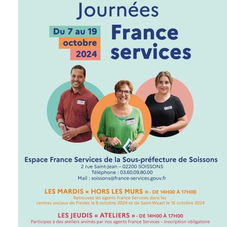 Participez aux événements à l’Espace France Services de Soissons