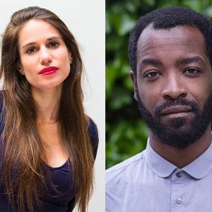 Photos de deux acteurs de la pièce de théâtre LA FILLE DU VOLCAN.